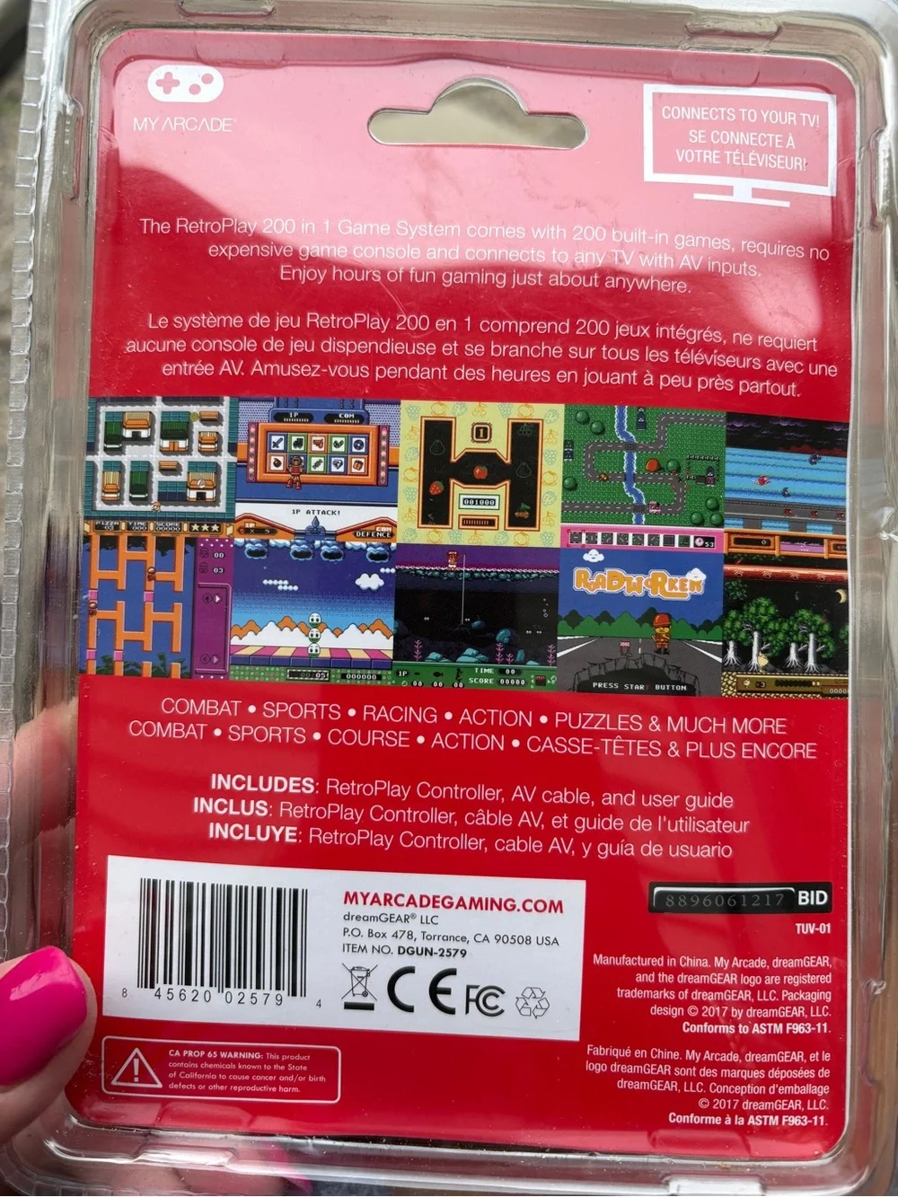200 Retro Play Built-In Video Games Plug 'N Play